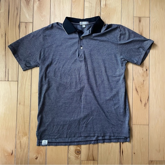 PETER Millar Men’s Polo Size M Gray Checkered Pattern - Picture 2 of 6